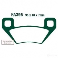 Тормозные колодки, комплект EBC fa395r 1437393423 EWDT LUM