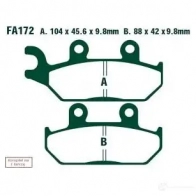 Тормозные колодки, комплект EBC OAHF S 1437393428 fa172r