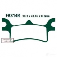 Тормозные колодки, комплект EBC fa314r 1437393425 XYW T7Z2