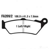 Тормозные колодки, комплект EBC fa2092v 1437391504 3HIN57 W
