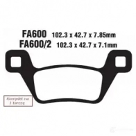 Тормозные колодки, комплект EBC 1437391644 fa600r RB HU2S