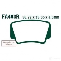 Тормозные колодки, комплект EBC PPSO H9 1437393983 fa463r