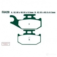 Тормозные колодки, комплект EBC fa428r 5KX94 4 1437393986