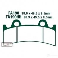 Тормозные колодки, комплект EBC fa190 1437391649 0X LIH
