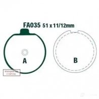 Тормозные колодки, комплект EBC fa035 1437391657 A9Z62 L6