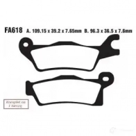 Тормозные колодки, комплект EBC fa618r 1422489838 48 A40