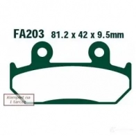 Тормозные колодки, комплект EBC fa203hh 1437393977 8T 9EA