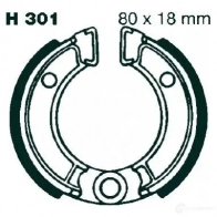 Барабанные тормозные колодки, комплект EBC L T7OY9Q h301 1437390535