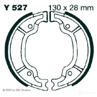 Барабанные тормозные колодки, комплект EBC y527 SW 45W 1437392044