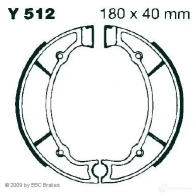 Барабанные тормозные колодки, комплект EBC y512 1437390582 T9BV UI6