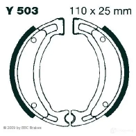 Барабанные тормозные колодки, комплект EBC y503 1437390549 7Q J04