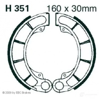 Барабанные тормозные колодки, комплект EBC h351 1437391855 73ZA C
