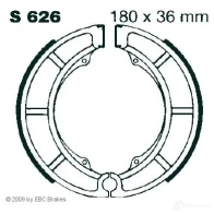 Барабанные тормозные колодки, комплект EBC s626 1437391875 A6X X1