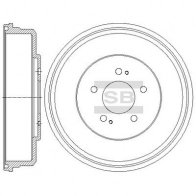 Тормозной барабан SANGSIN EC 0Z2 SD1073 1439857038