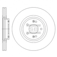 Тормозной диск SANGSIN AJV0 RS7 Hyundai Santa Fe (DM) 3 Кроссовер 2.4 GDI 188 л.с. 2015 – наст. время SD1075