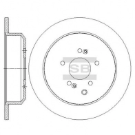 Тормозной диск SANGSIN SD1103 A0TY 0Y Hyundai ix55 (EN) 1 Кроссовер 3.8 V6 4WD 260 л.с. 2007 – 2025