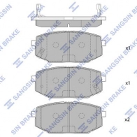 Тормозные колодки дисковые SANGSIN 1436754225 SP1082 OFP0 NI
