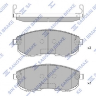 Тормозные колодки дисковые SANGSIN SP1107-FB T M9HFW 1439856259