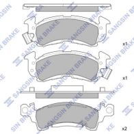 Тормозные колодки дисковые SANGSIN SP1280 Jeep Cherokee (XJ) 2 Внедорожник 2.5 4x4 118 л.с. 1984 – 1986 8ZO K8