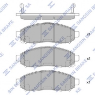 Тормозные колодки дисковые SANGSIN GS9 PV1 1439856340 SP1460B