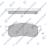 Тормозные колодки дисковые SANGSIN SP1608 G UUXX5F 1439856379