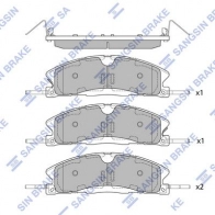 Тормозные колодки дисковые SANGSIN 3S 344 SP1620 1422786119