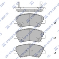 Тормозные колодки дисковые SANGSIN SP1687 Renault Fluence (L30) 1 Седан 1.6 16V (L301. L30F. L30P. L30R) 110 л.с. 2010 – 2025 6 6QR0J