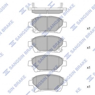 Тормозные колодки дисковые SANGSIN 1439856429 SP1718 E 3BPXU7