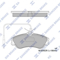 Тормозные колодки дисковые SANGSIN SP1743A Q67 GL3 1439856446