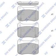 Тормозные колодки дисковые SANGSIN SP1776 Lexus IS (XE20) 2 Седан 5.0 IS F (USE20) 423 л.с. 2007 – 2013 A5M CD