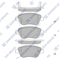 Тормозные колодки дисковые SANGSIN SP1810A 1439856470 O RUDTD