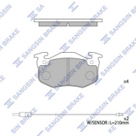 Тормозные колодки дисковые SANGSIN GC 938L SP1812 Renault Twingo (C06) 1 Хэтчбек 1.2 16V (C06C. C06D. C06K) 75 л.с. 2001 – 2007