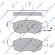 Тормозные колодки дисковые SANGSIN 1439856498 SP1868 ZL32PX 9