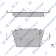 Тормозные колодки дисковые SANGSIN SP1893 1439856514 AP5XD 3