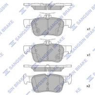 Тормозные колодки дисковые SANGSIN SP1919A 1439856531 P2S4 9IA