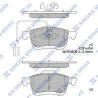 Тормозные колодки дисковые SANGSIN 1439856566 8G6 10J SP1993