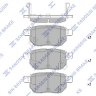 Тормозные колодки дисковые SANGSIN 1439856587 WW MPFU6 SP2094H