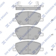 Тормозные колодки дисковые SANGSIN 4 TAJN Fiat 500X (334) 1 Кроссовер 1.4 4x4 170 л.с. 2015 – наст. время SP4006