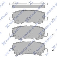 Тормозные колодки дисковые SANGSIN SP4068 FB4 3R1 Ford Mustang 6 (CZG, S550) 2015 – 2020