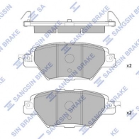 Тормозные колодки дисковые SANGSIN 1439856722 SP4120 UI 3V2