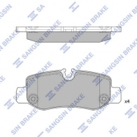 Тормозные колодки дисковые SANGSIN SP4130 Z6 UNC2Z Mercedes Vito (W447) 3 Автобус 2.1 116 CDI / 116 BlueTEC 4x4 (4401. 4403. 4405) 163 л.с. 2015 – 2024