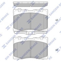 Тормозные колодки дисковые SANGSIN SP4175 0WE76 E 1439856769