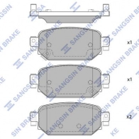 Тормозные колодки дисковые SANGSIN SP4178 TVX CL Mazda 3 (BM, BN) 3 Седан