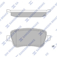 Тормозные колодки дисковые SANGSIN SP4184 5B K6NV 1439856775