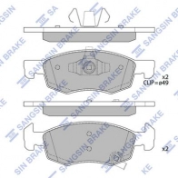 Тормозные колодки дисковые SANGSIN 1439856782 047K B SP4195