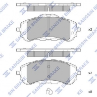 Тормозные колодки дисковые SANGSIN HHS 6R5 SP4210 1439856788