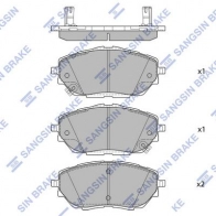 Тормозные колодки дисковые SANGSIN 9 D4HV Toyota C-HR SP4213A