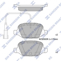 Тормозные колодки дисковые SANGSIN 7D VTD 1439856827 SP4261