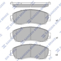 Тормозные колодки дисковые SANGSIN UCY HYA SP4282 Honda CR-V 4 (RM) Кроссовер 1.6 i DTEC 4WD 160 л.с. 2015 – 2025