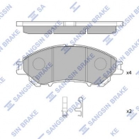 Тормозные колодки дисковые SANGSIN N0 6TTI1 SP4360 1439856893